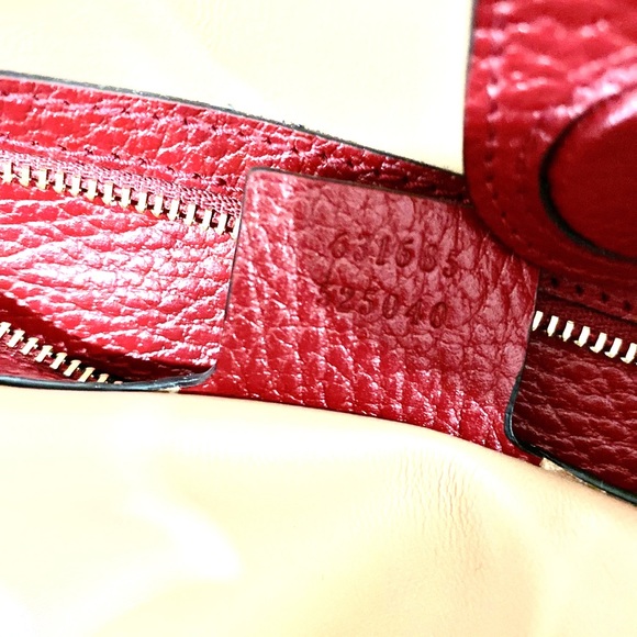 ⭐️SOLD ⭐️New Red Gucci GG Raffia Medium Ophidia Tote - Picture 10 of 11